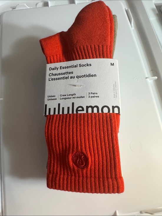 lululemon athletica Accessories - Lululemon Athletica 3 pk Bundle Unisex Daily Essential Crew Socks. Org Tan Crm